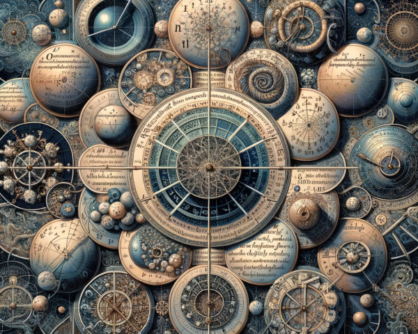 Vintage Celestial Map with Astronomical Diagrams