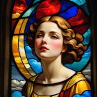 Portrait of a Young Woman with Colorful Hairstyle