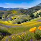 Picturesque Landscape with Farmhouse and Wildflowers