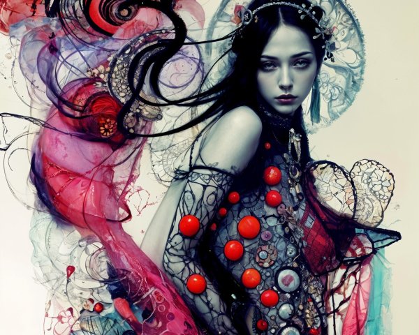Fusion of Realism and Abstraction in Colorful Art
