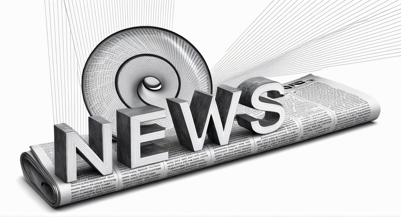 3D "NEWS" Illustration with Newspaper and Energy Lines