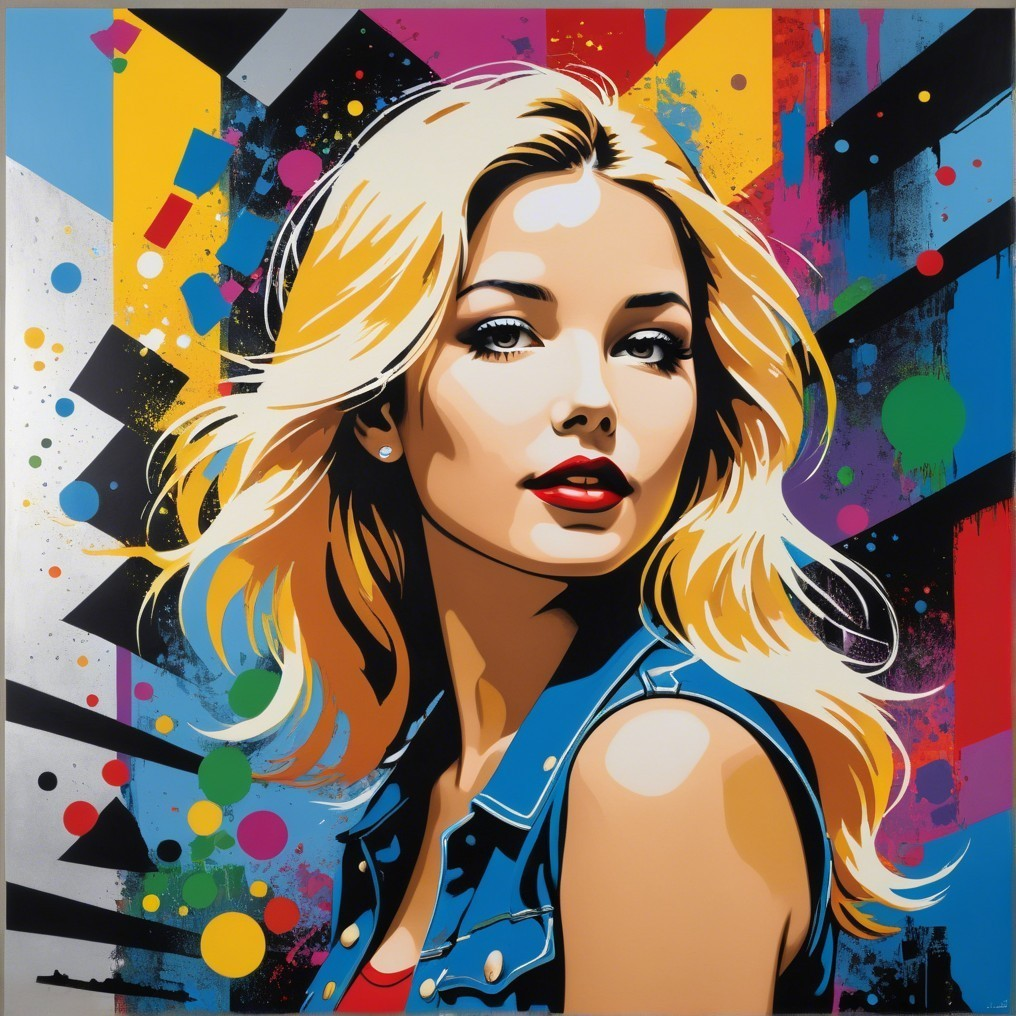 Pop-Art Portrait of a Confident Young Woman