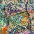 Vibrant Watercolor Landscape of a Serene Pathway