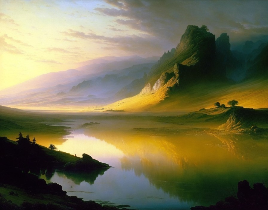 Majestic Mountains Reflecting in a Tranquil Lake