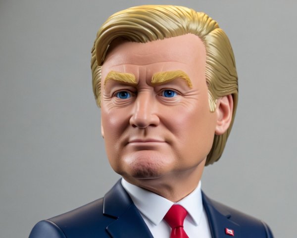 Stylized Figurine of Confident Man in Dark Suit