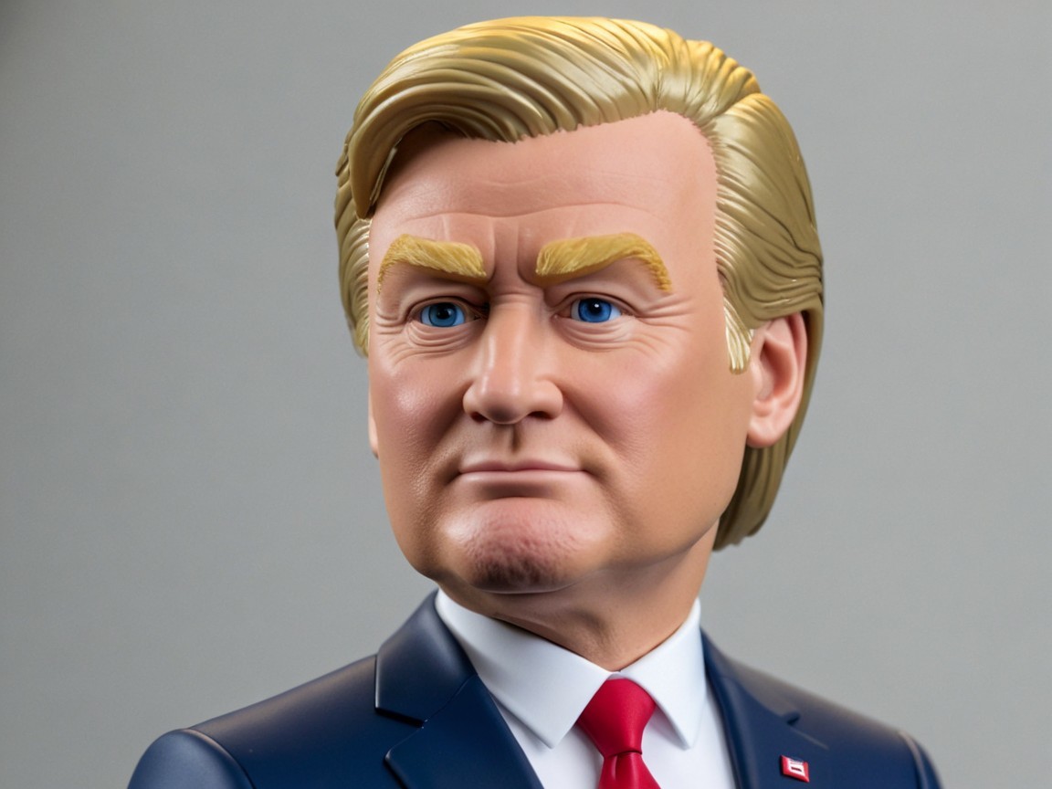 Stylized Figurine of Confident Man in Dark Suit