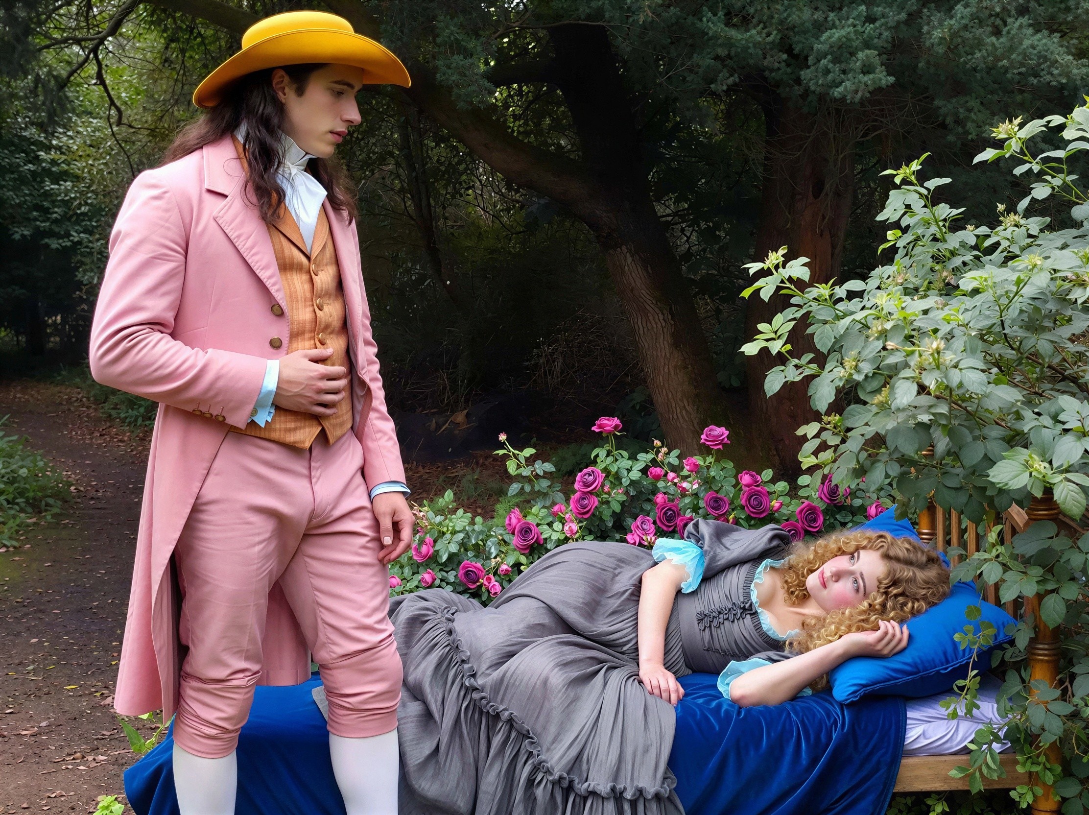 Young Couple in Medium Shot with Stylish Attire