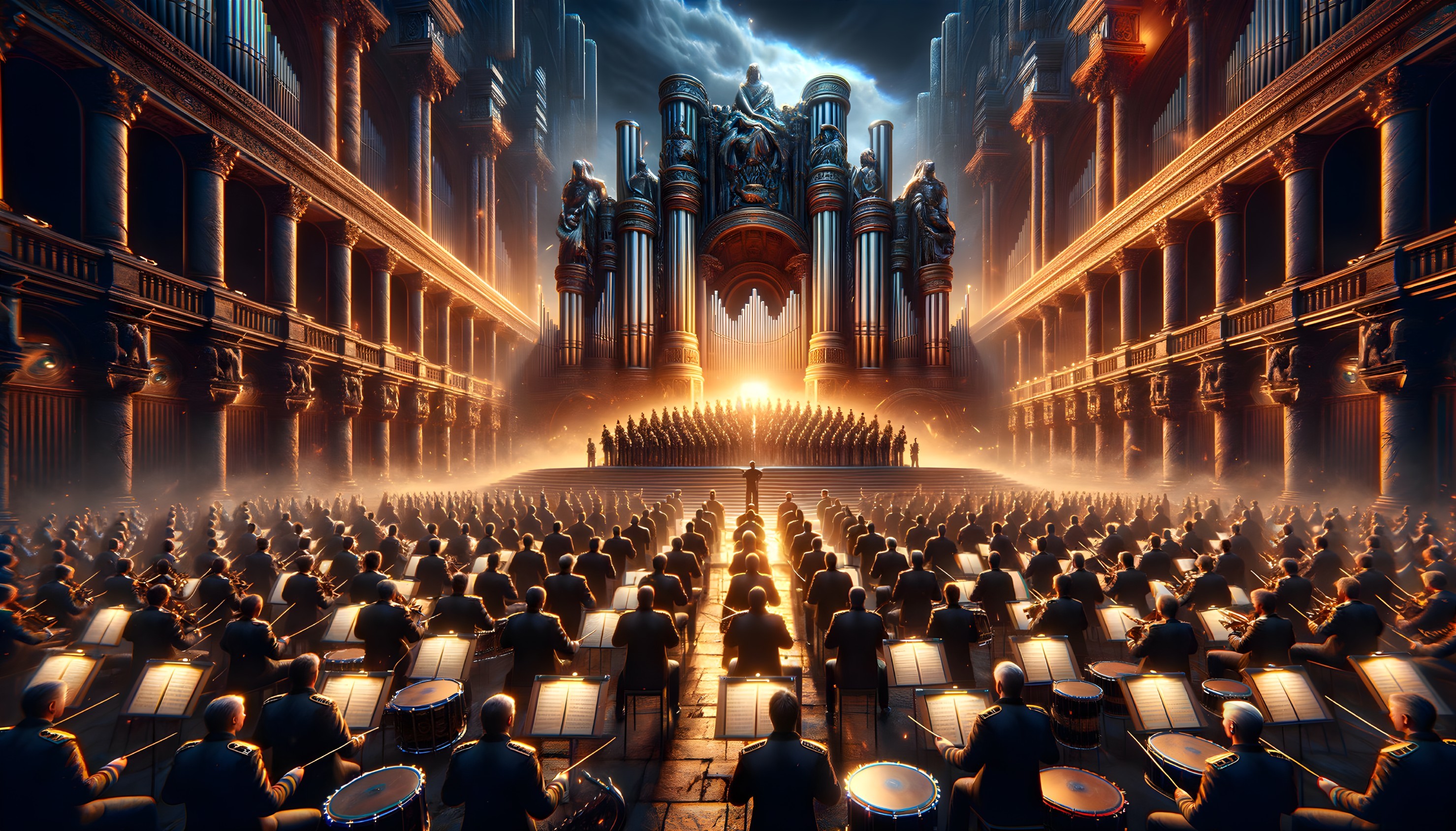 Symphonic Orchestra Performance in Majestic Hall