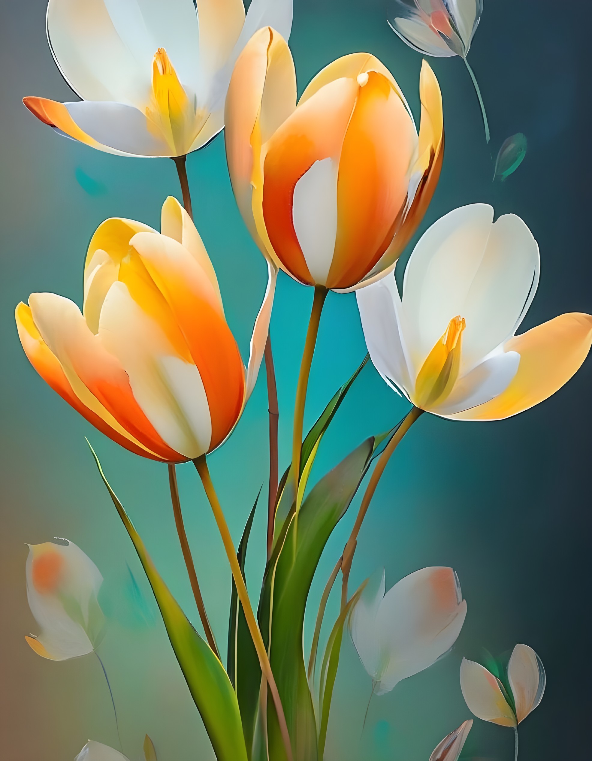 Tulip Symphony in Pastel Hues