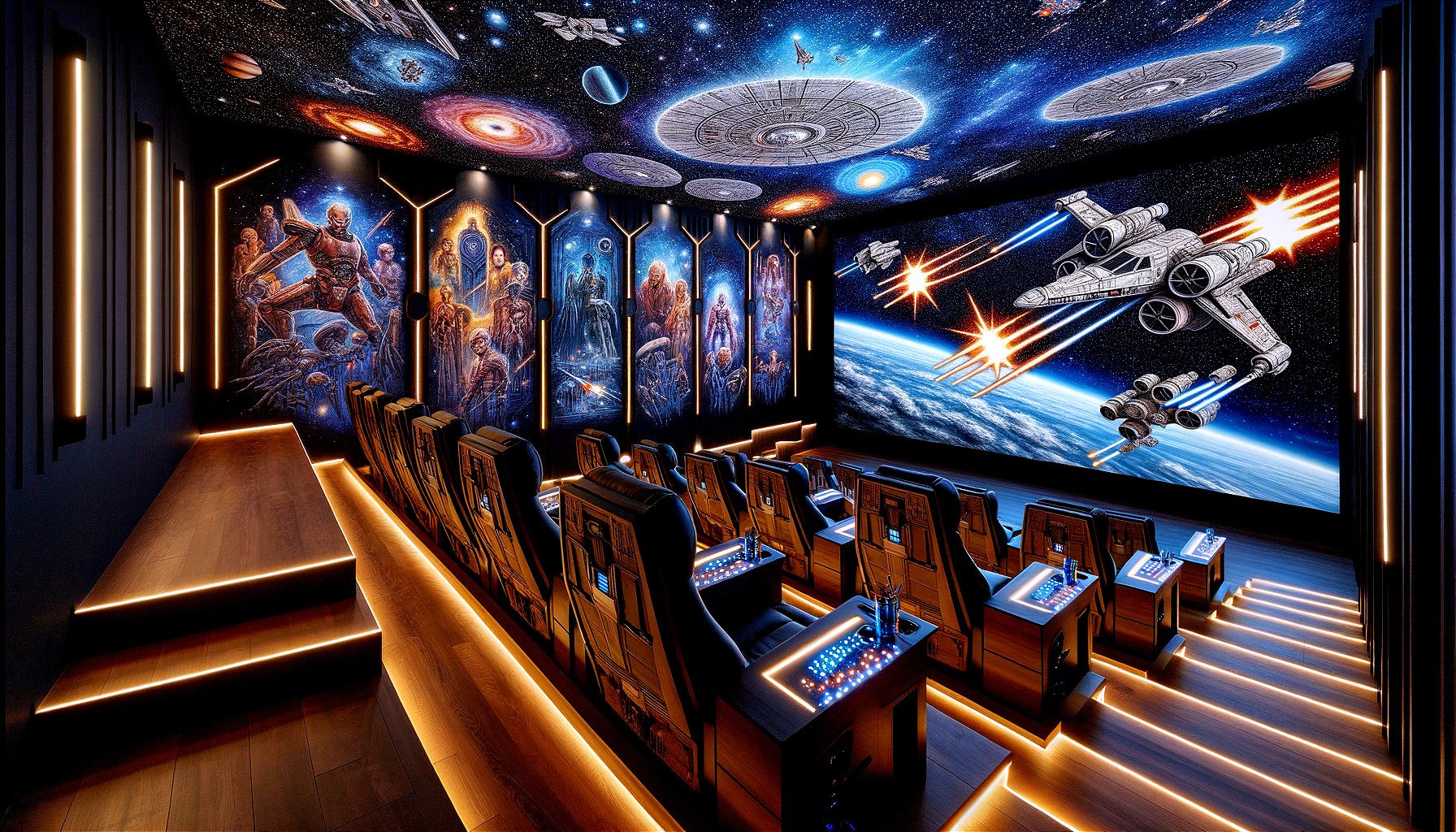 Futuristic Home Theater Experience