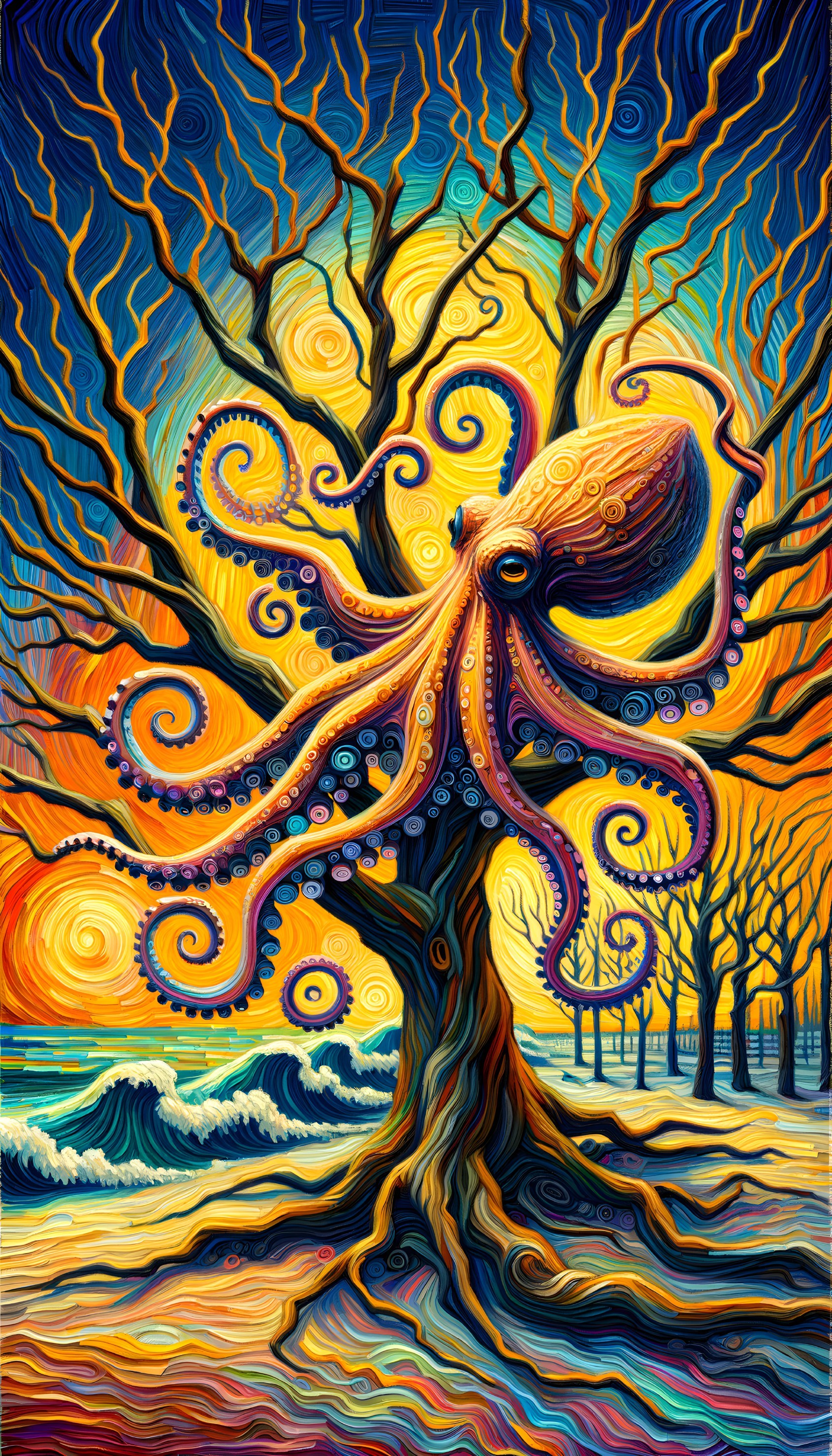 Octopus on a tree