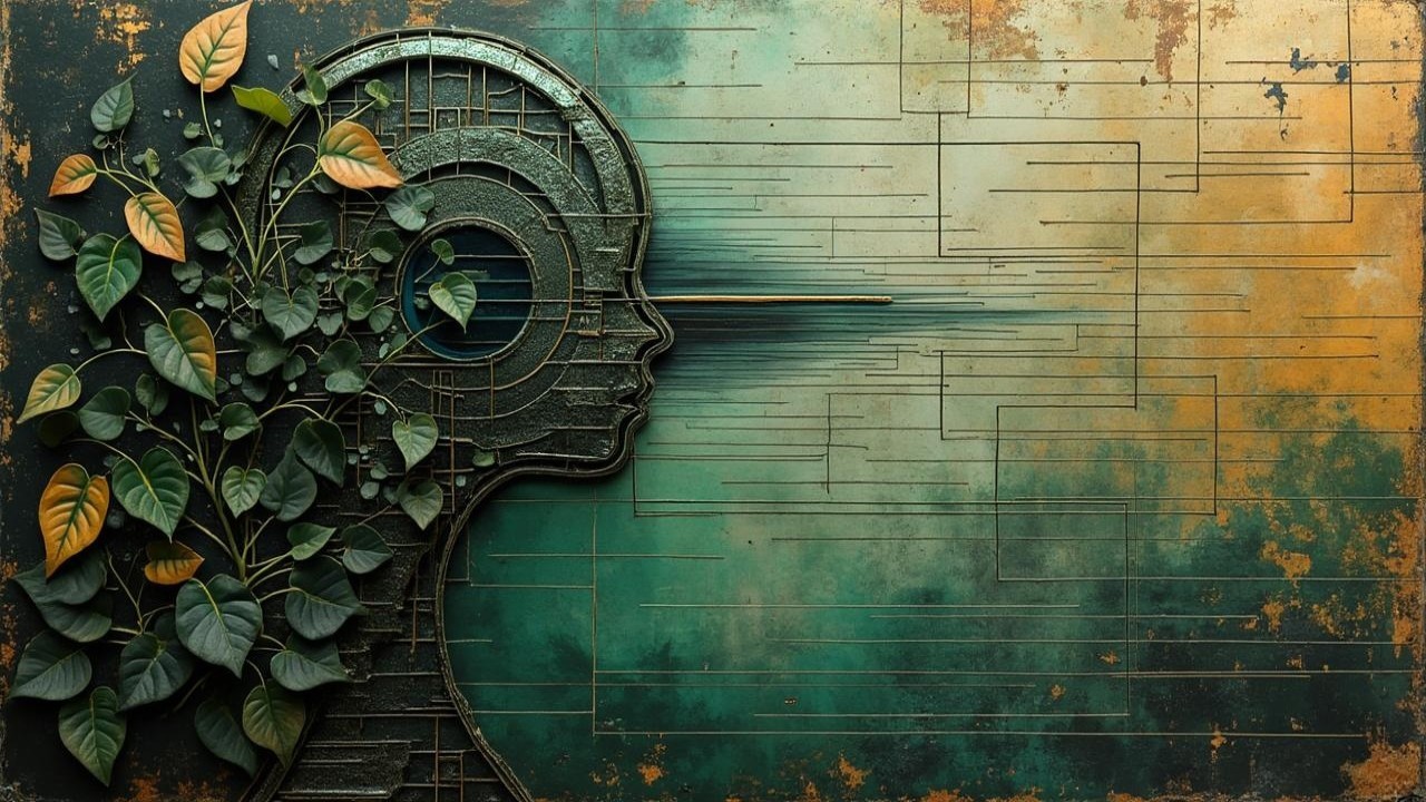 Stylized Human Profile Merging with Nature and Tech