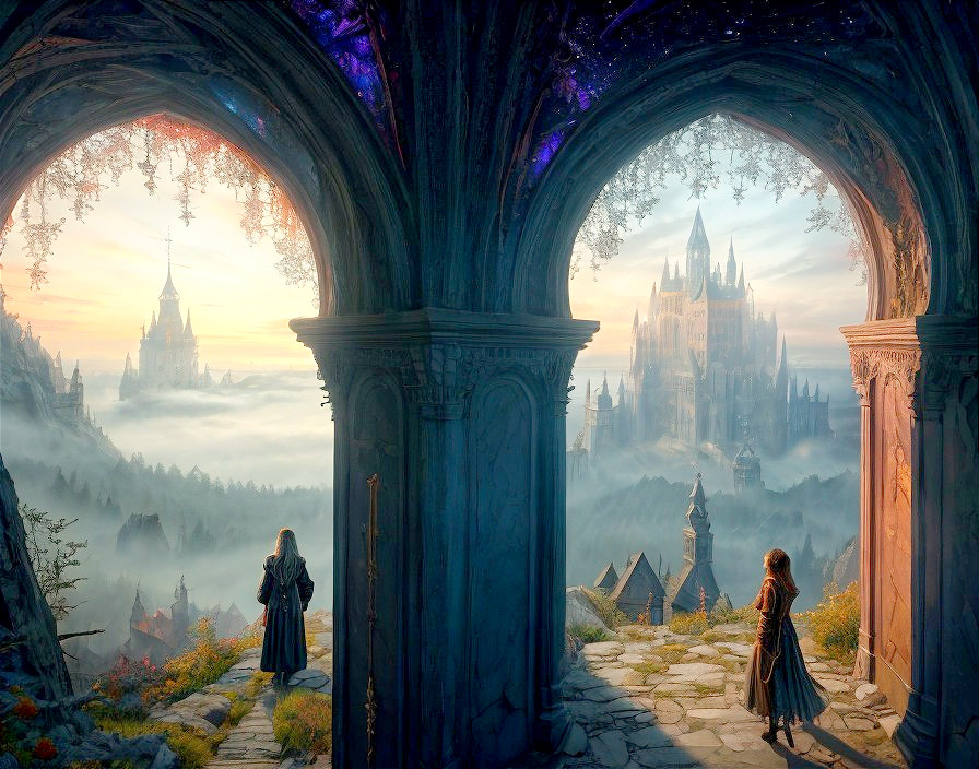 Majestic Archways Framing Enchanting Landscapes