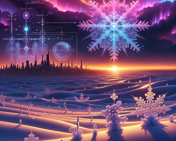 Detailed Digital Painting of a Fantastical Wintry Landscape