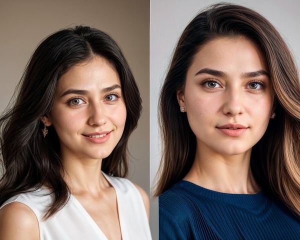 Portraits of a Young Woman in Varied Settings