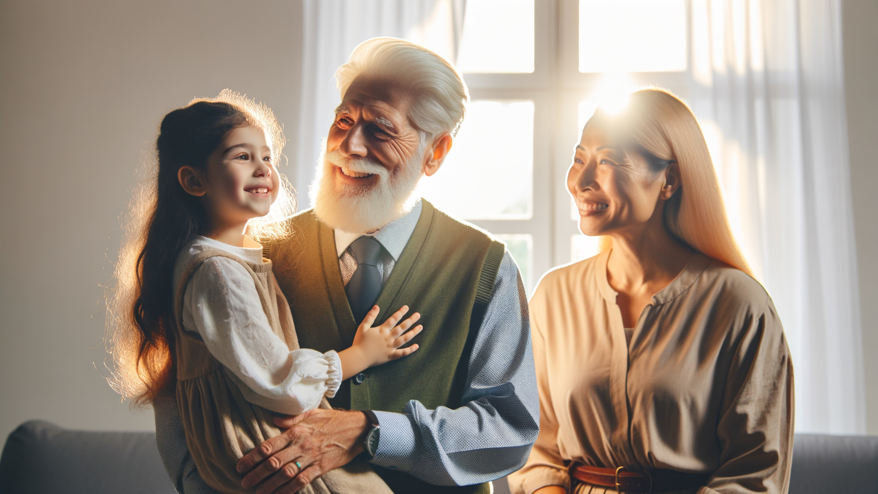 Warm Family Gathering in Softly Lit Room