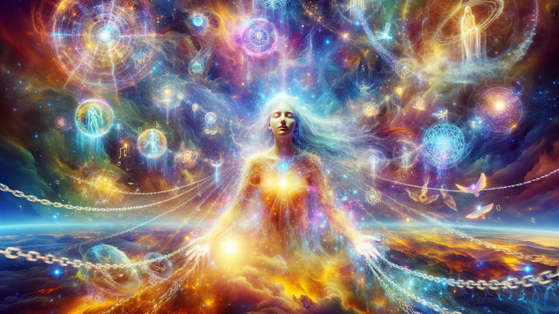 Cosmic Figure Merging with Galaxies and Light Energy