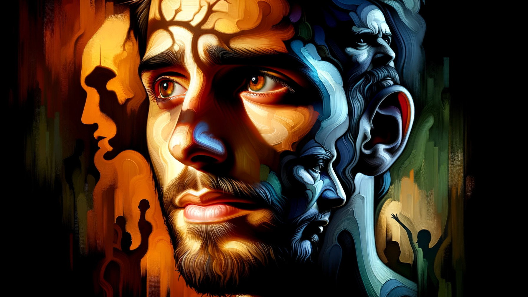 Digitally Rendered Portrait of a Young Man's Face