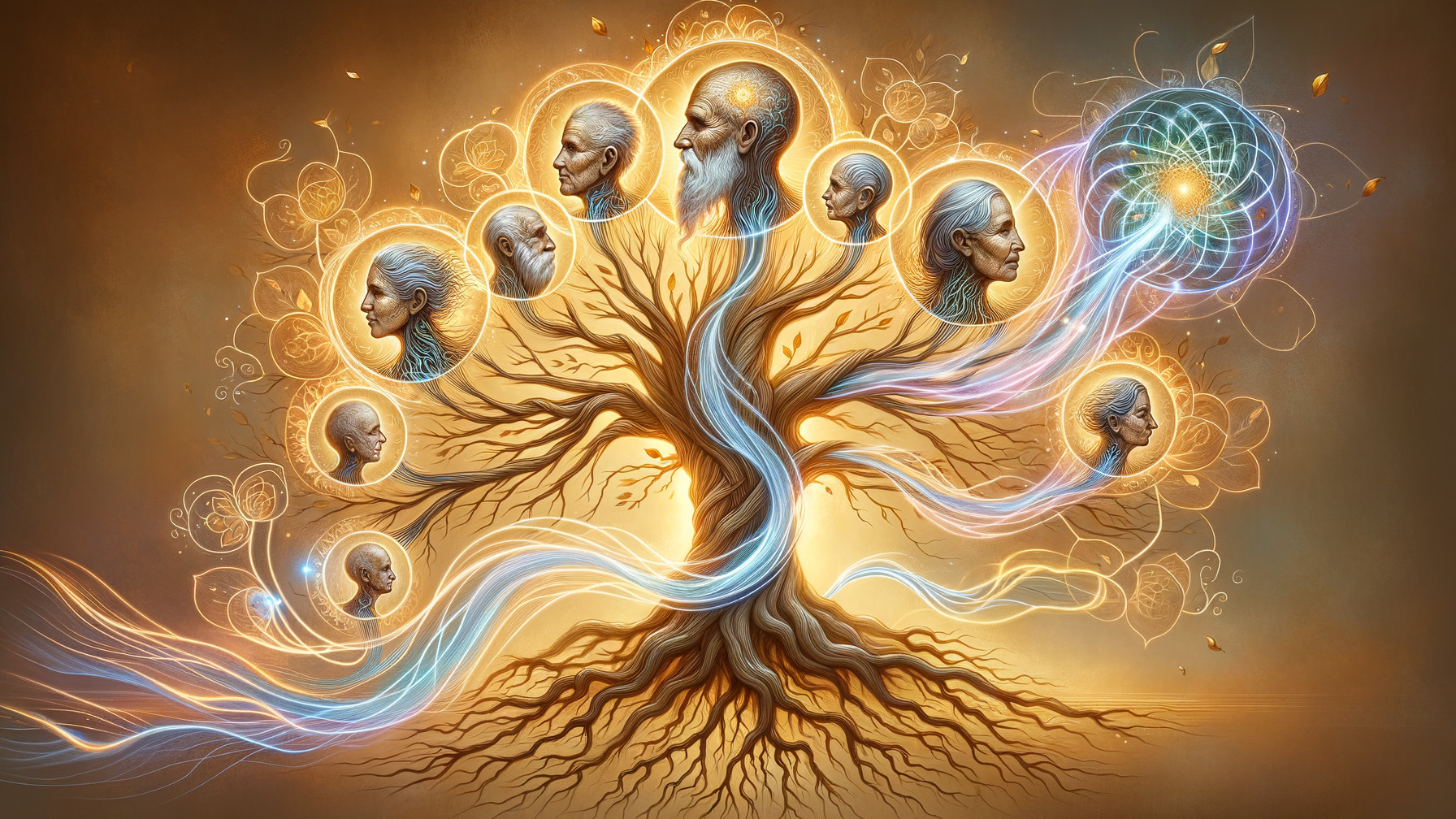 Intricate Tree Symbolizing Growth and Enlightenment