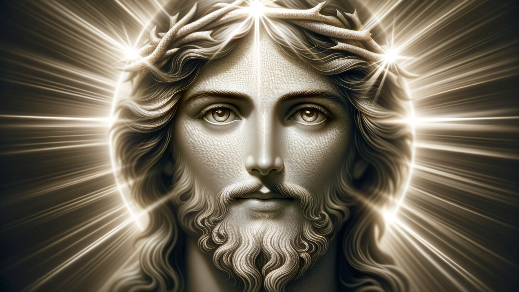 Digital Art Portrait of Jesus Christ in Ethereal Light