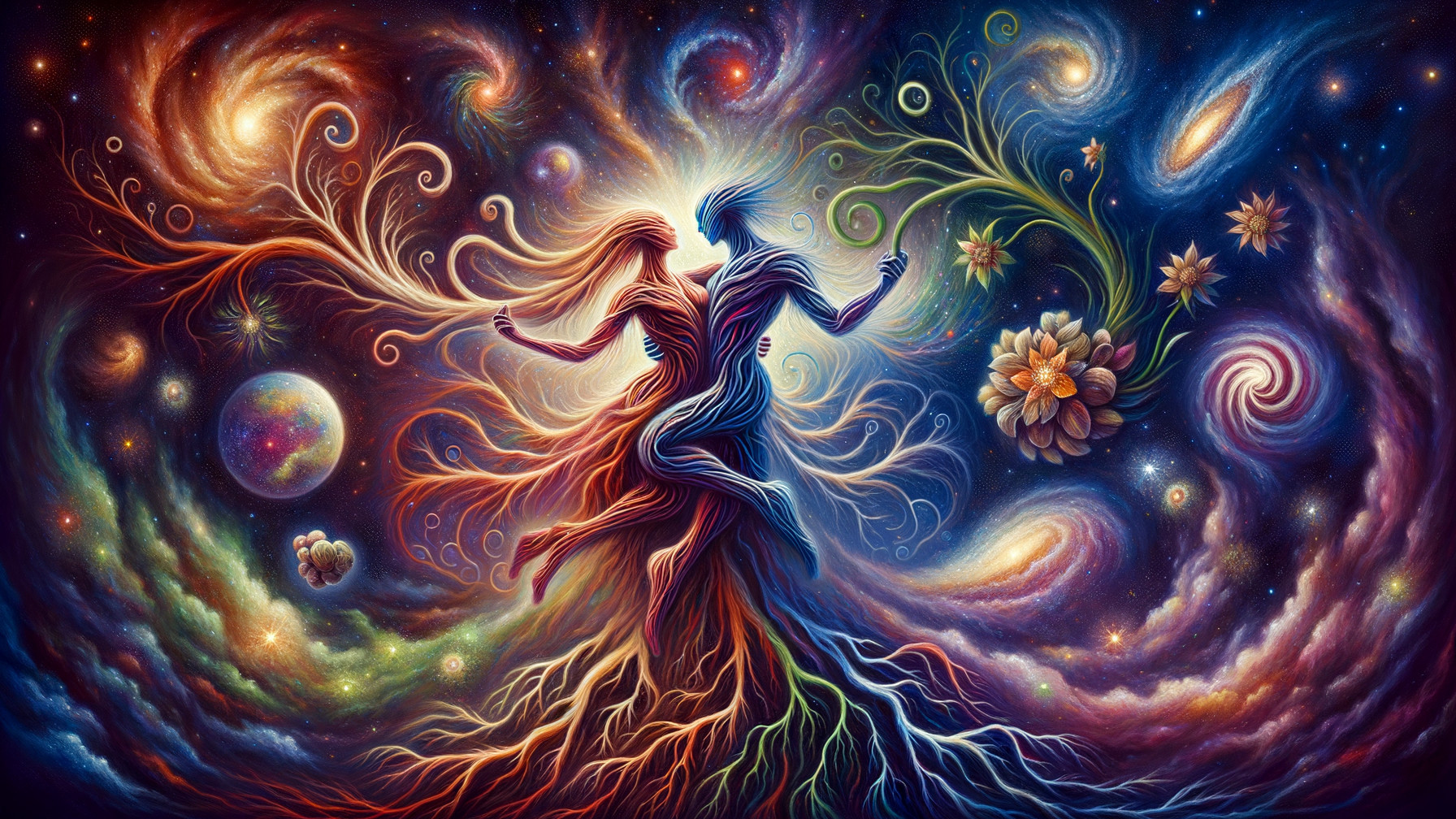 Intertwining Figures of Fire and Water in Cosmic Landscape