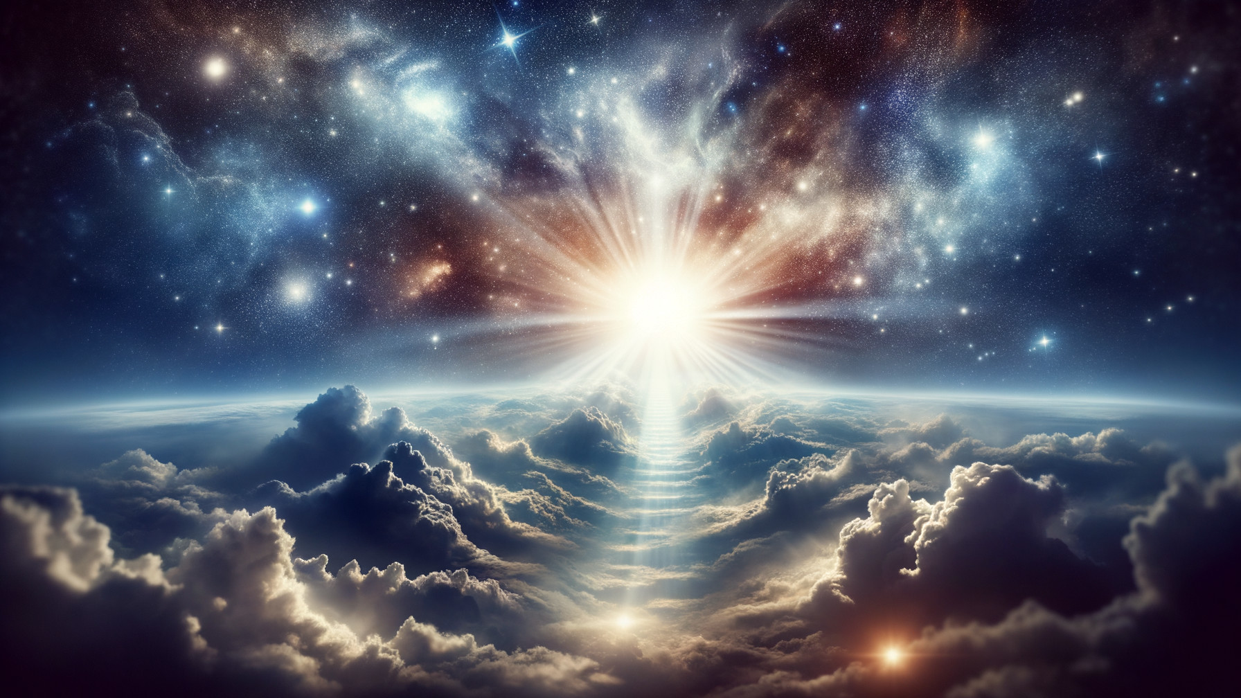 Ethereal Stairway to Celestial Heavens with Light