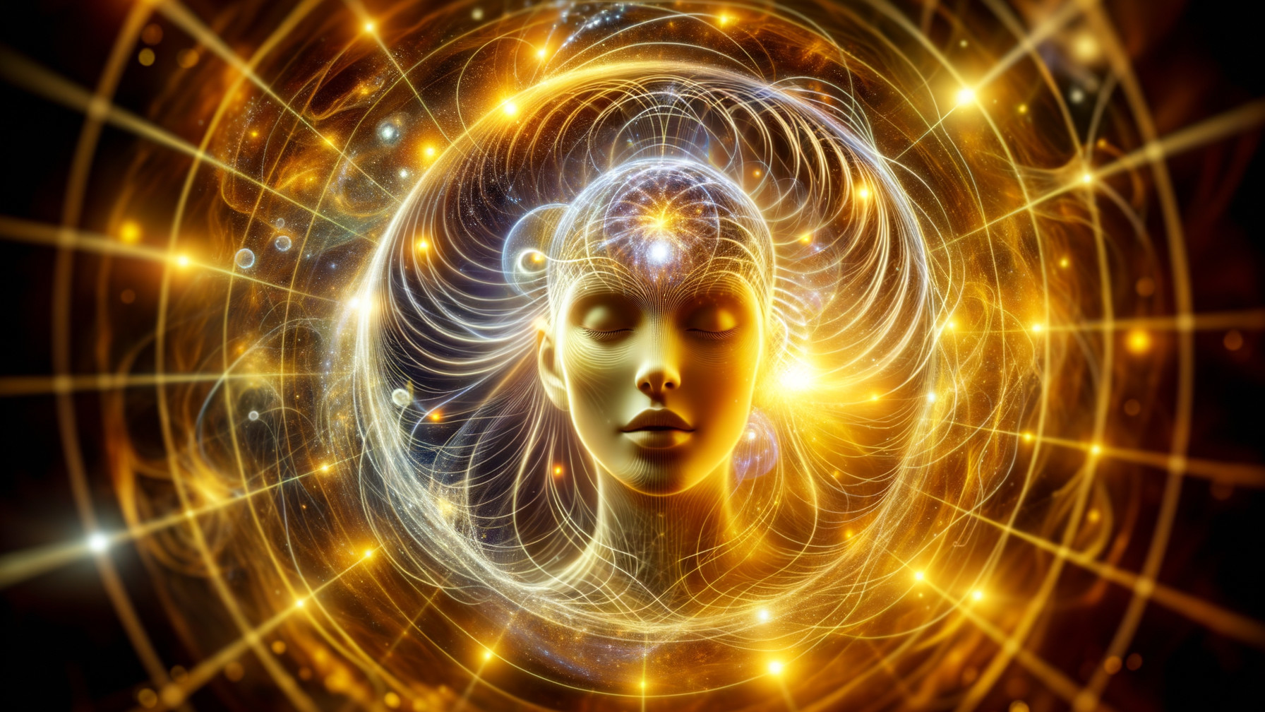 Human Face in Luminous Cosmic Energy Patterns