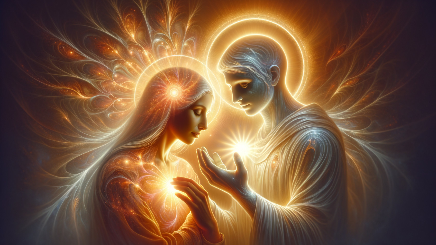 Ethereal Figures in a Scene of Spiritual Harmony