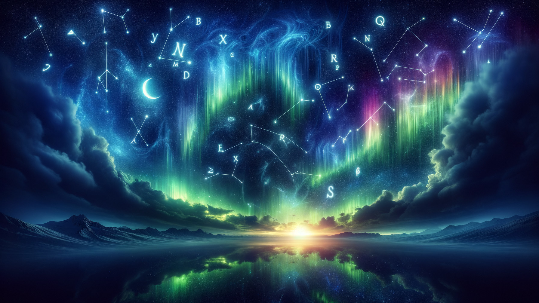 Vibrant Aurora Borealis Over Mountains and Lake