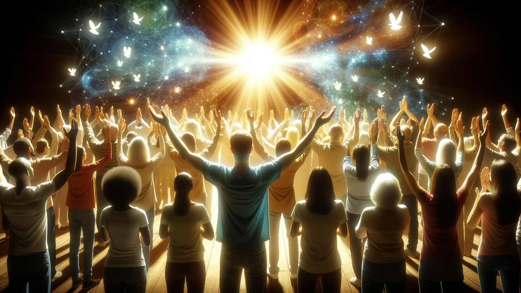 Celebration of Unity and Spiritual Awakening Scene