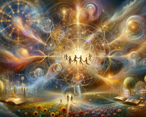Cosmic Scene of Unity, Knowledge, and Discovery