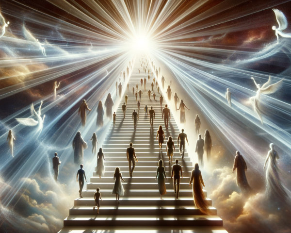 Celestial Staircase Leading to a Brilliant Light