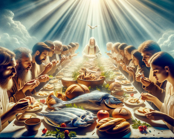 Dramatic Digital Painting of Jesus and Disciples at Table