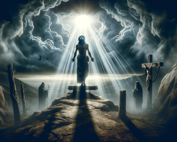 Digital Painting of Jesus Christ's Resurrection Scene