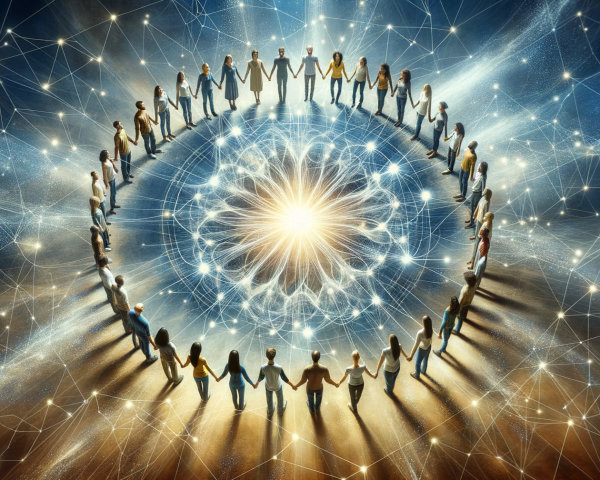 Human Circle of Unity in Cosmic Atmosphere