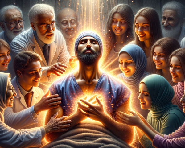 Supportive Community in a Warm Ethereal Glow