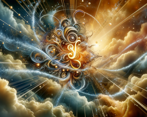 Vibrant Cosmic Scene with Swirling Patterns and Colors