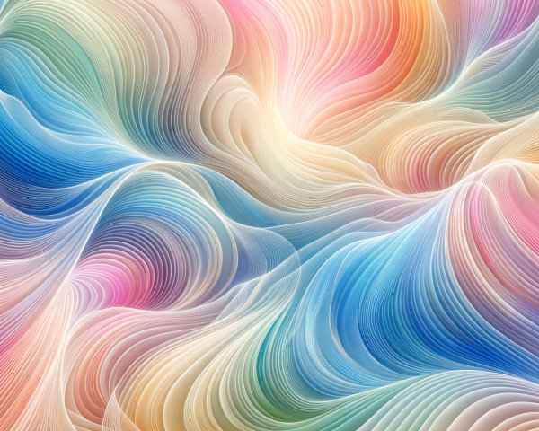 Vibrant Abstract Design with Flowing Color Waves