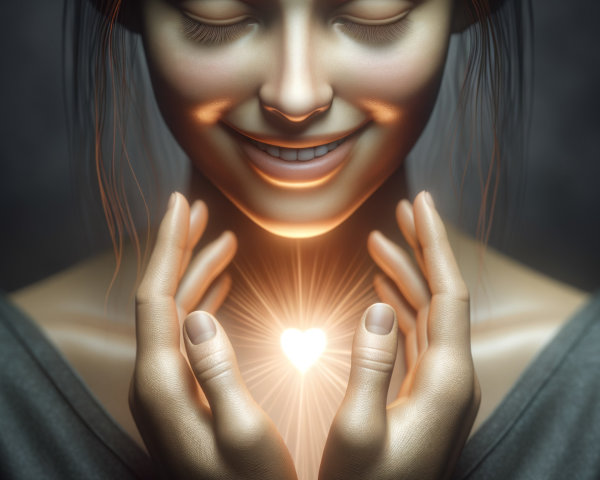 Vibrant Digital Illustration of Joyful Female Figure