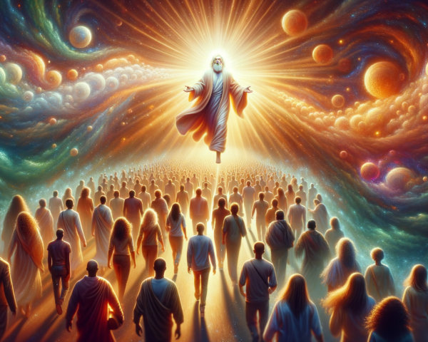Celestial Scene of Divine Authority and Unity