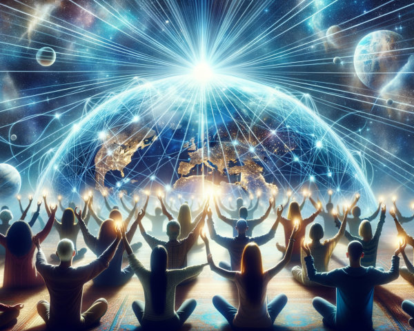 Meditation in a Cosmic Universe with Glowing Candles