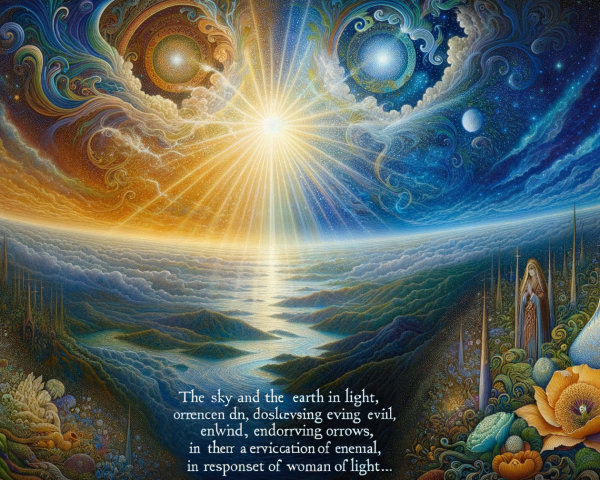 Intricate Fantasy Painting of Celestial Landscape