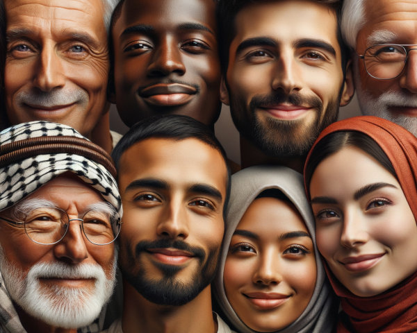 Collage of Diverse Faces Celebrating Cultural Unity