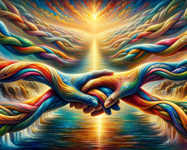 Intricately Designed Hands Symbolizing Unity and Connection