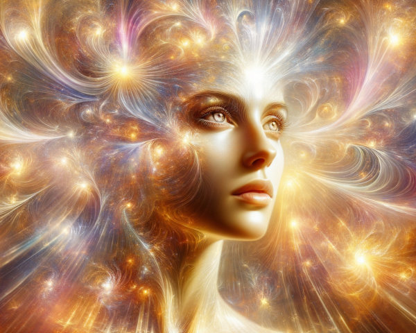 Surreal Portrait of a Woman with Vibrant Colors