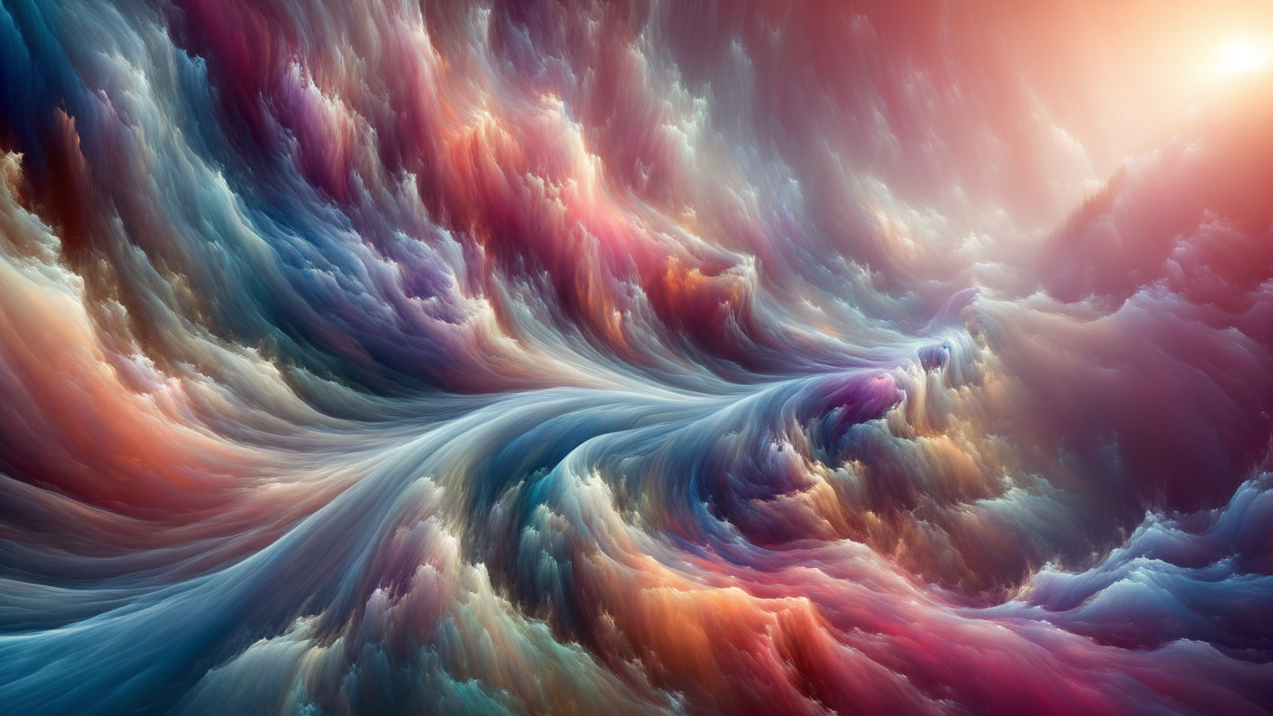 Vibrant Abstract Landscape of Cosmic Colors