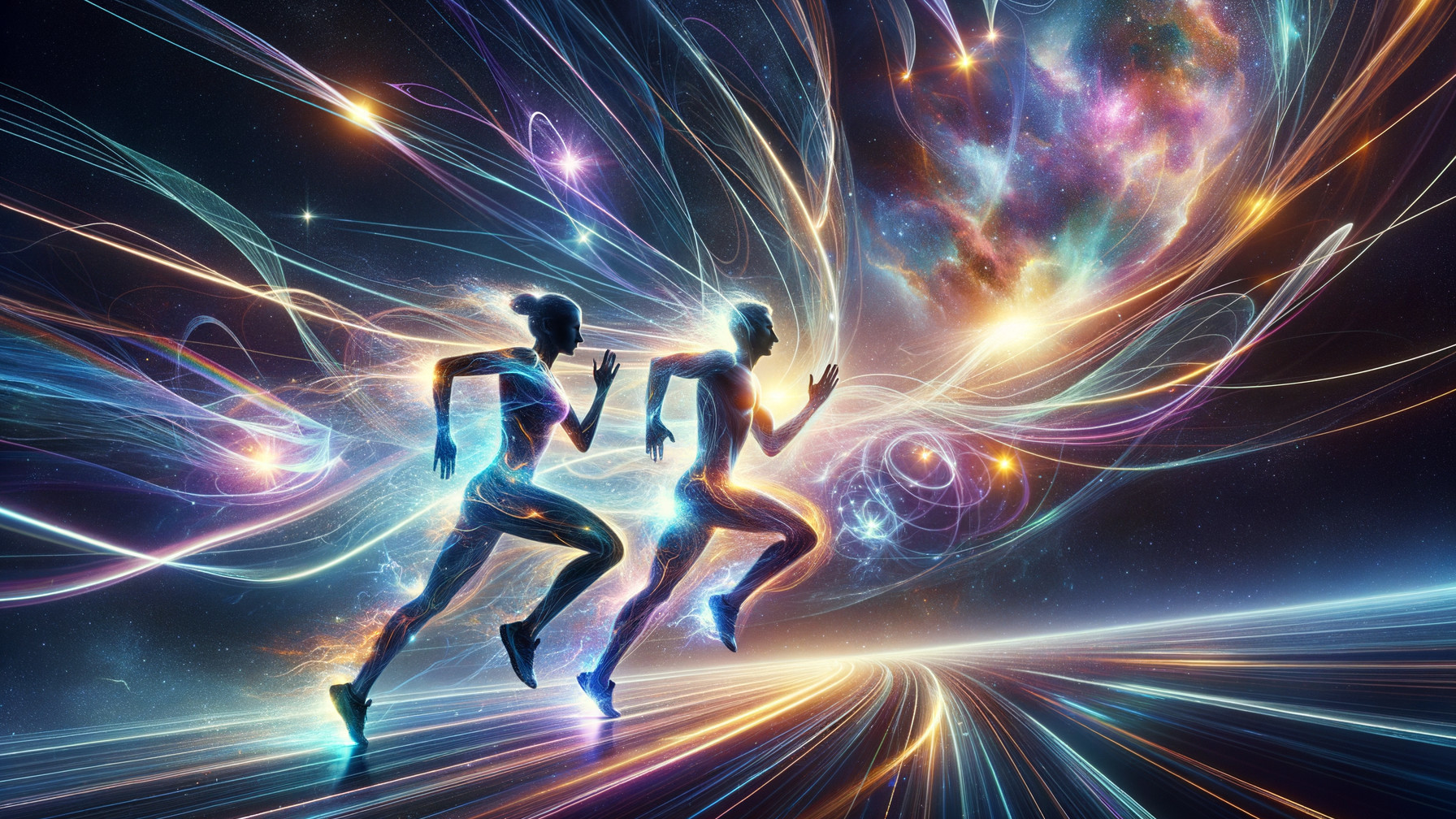 Ethereal Figures Running in a Cosmic Landscape