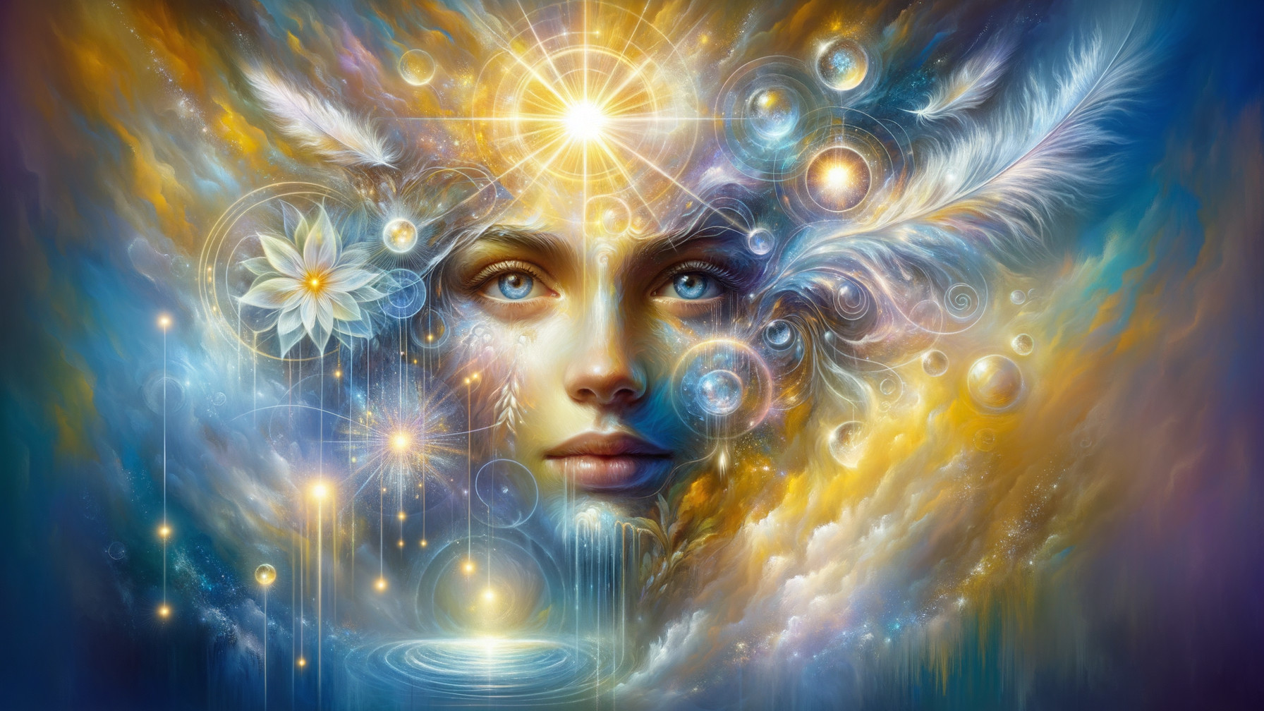 Ethereal Portrait of a Serene Feminine Face
