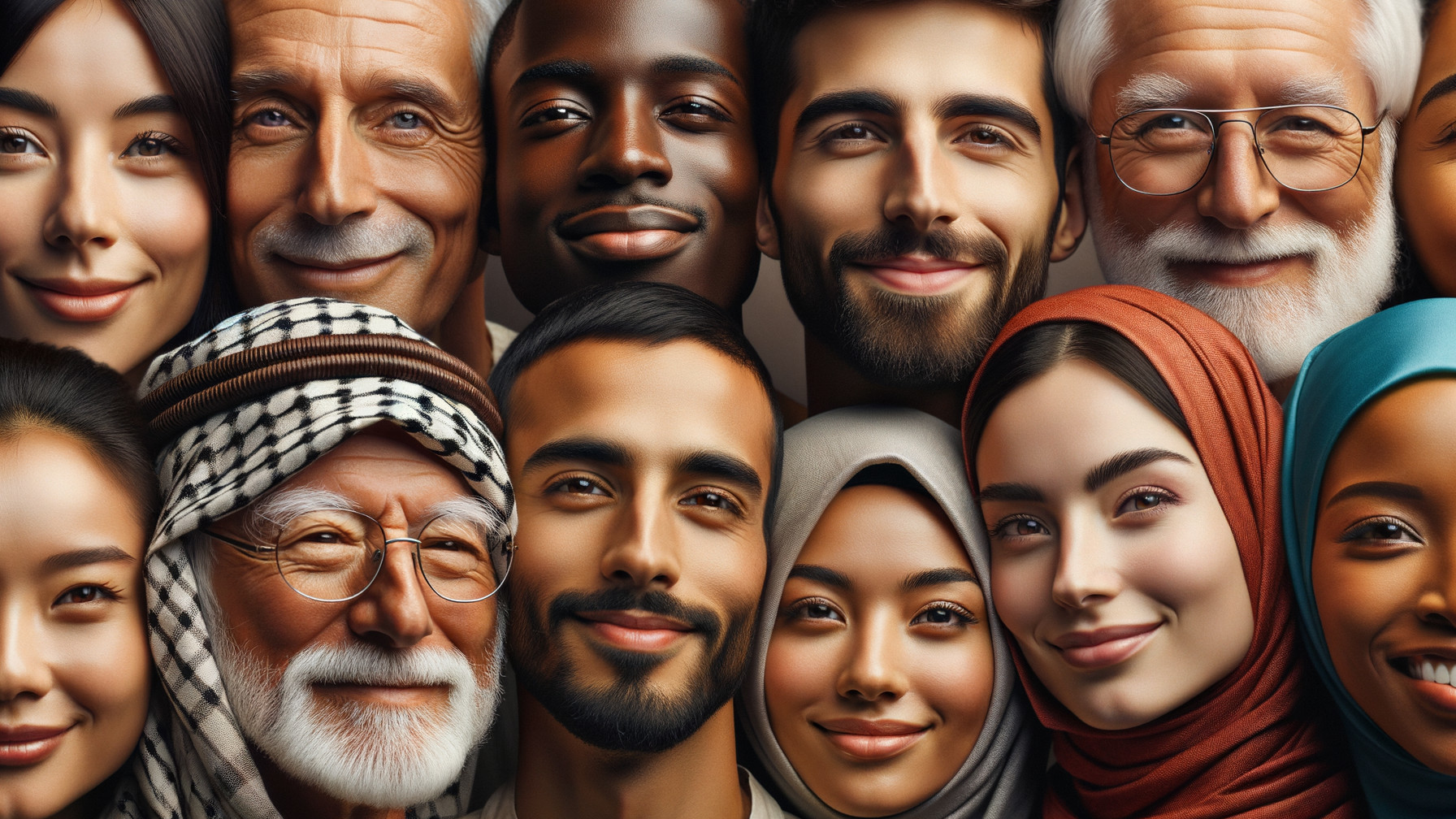 Collage of Diverse Faces Celebrating Cultural Unity