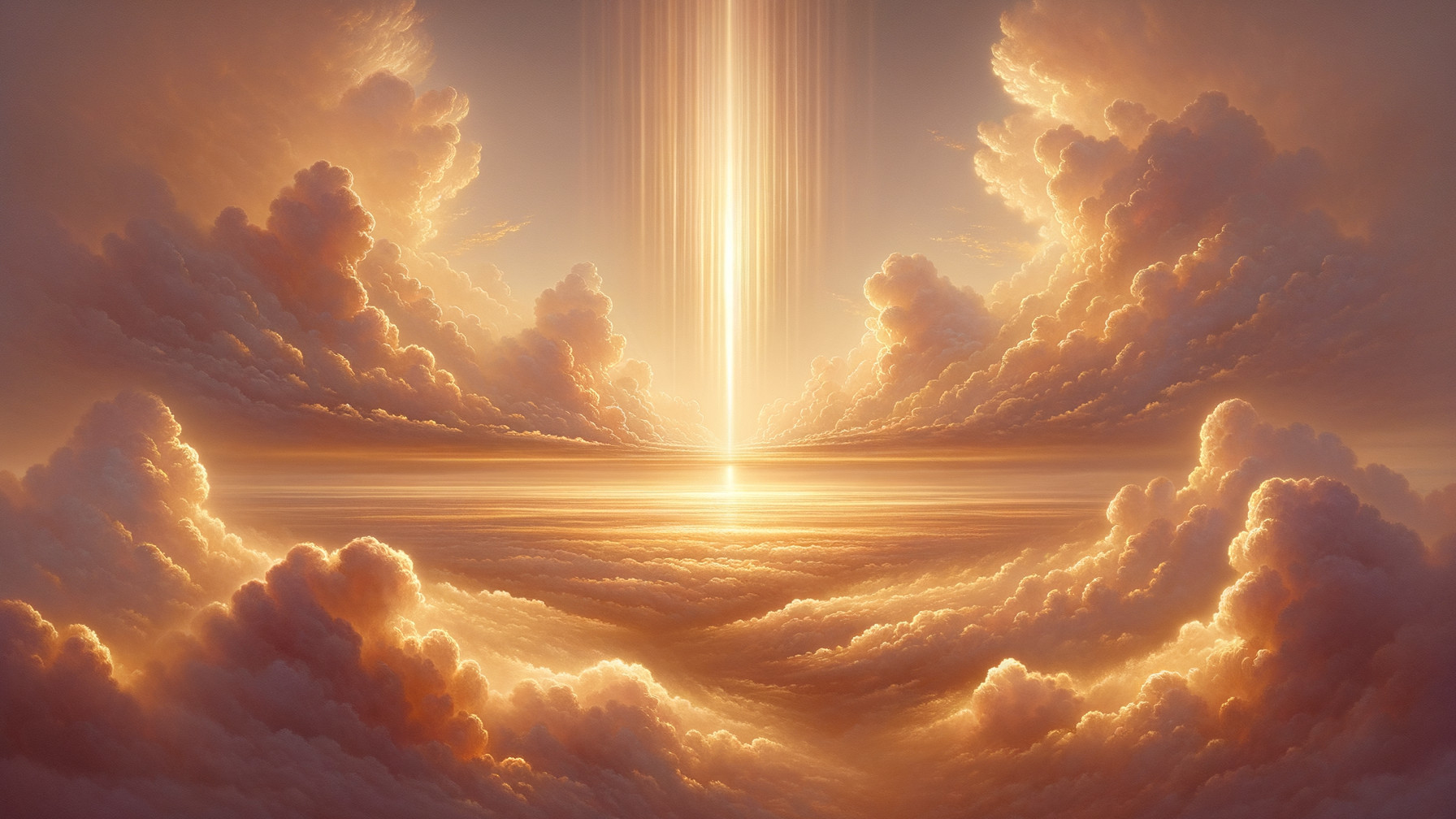 Vibrant Sunset with Clouds and Ethereal Light